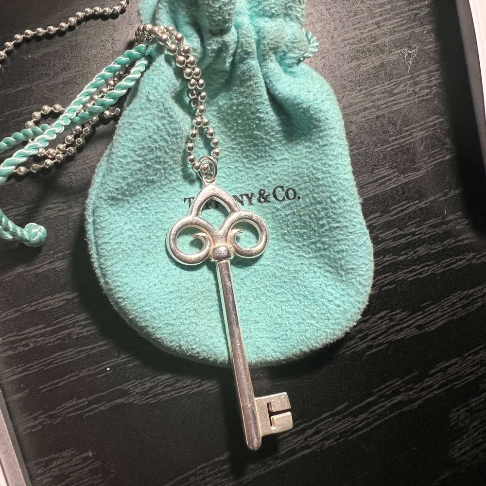 Authentic Tiffany sterling silver chain and pendant